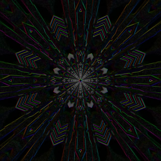 Neon Tunnel Kaleidoscope Vortex | 1:1 Square 60fps Screensaver VJ Loop