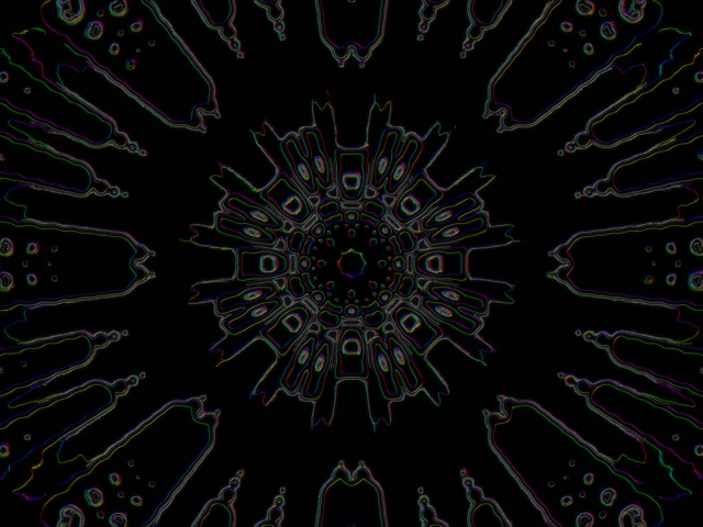 Neon Tunnel Kaleidoscope Burst VJ Loop 4:3 Classic 60fps Screensaver