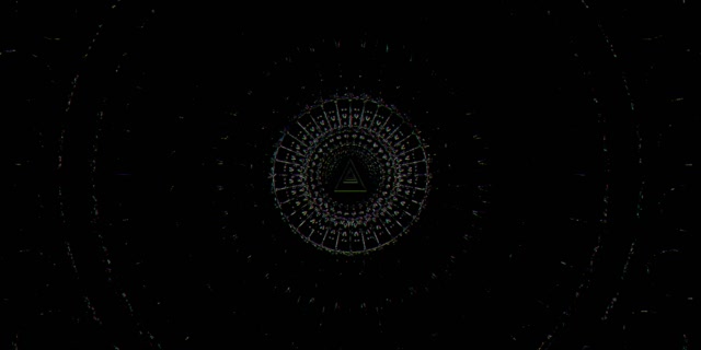 Neon Tunnel Triangular Vortex VJ Loop 2:1 Univisium 60fps Screensaver