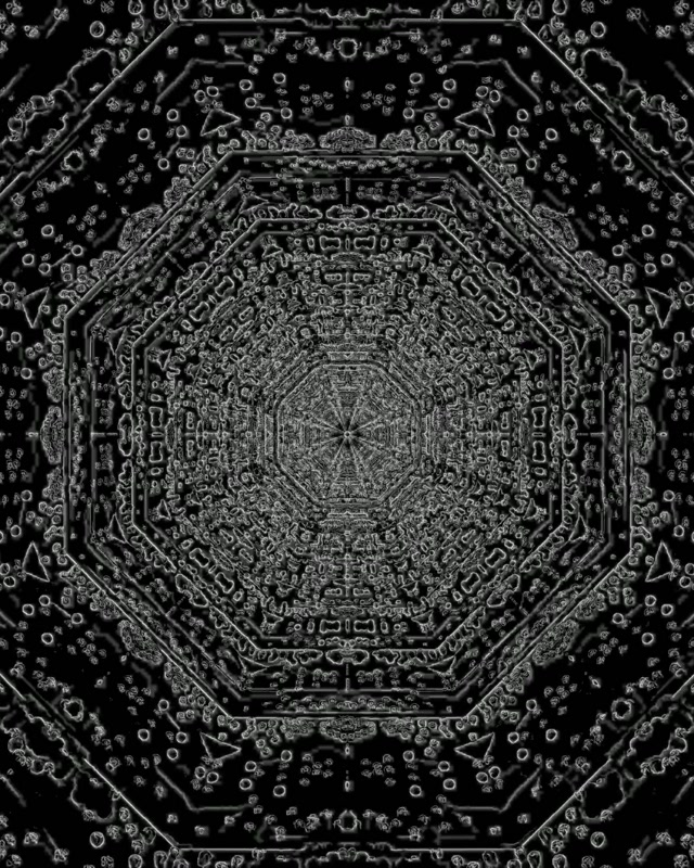 Tamni Neon Tunel Osmerokut Čuvar Zaslona 60fps 4:5 Instagram VJ Loop