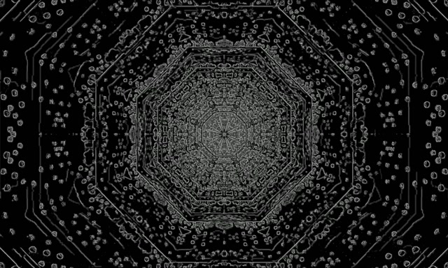 Tamni Neon Tunel Čuvar Zaslona 5:3 Wide 60fps VJ Loop PC Laptop