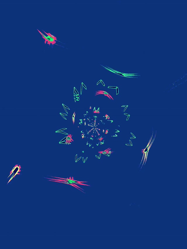 Neon Tunel Plava Spirala 60fps Screensaver 3:4 iPad Portrait VJ Loop