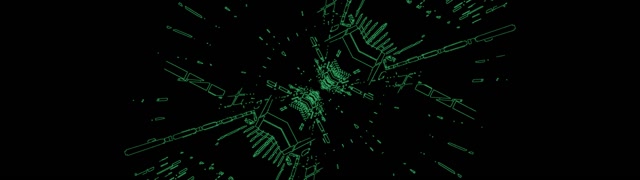 Neon Tunel Zeleno Kolo Prskanje VJ Loop 60fps 32:9 Super Ultraširok Čuvar Zaslona