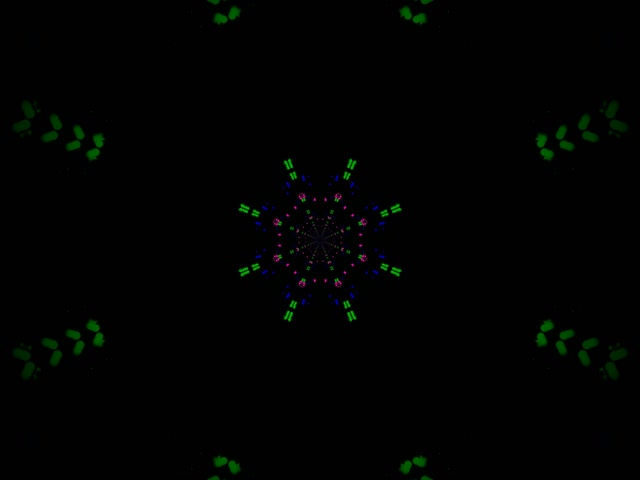 Neon Tunel Kaleidoskop Zvijezda Pucanj 4:3 Klasičan 60fps Čuvar Zaslona VJ Loop