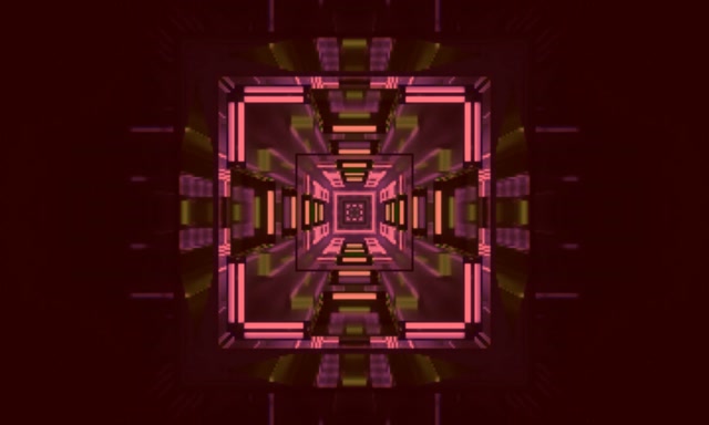 Neon Tunnel Pink Green Pixel Vortex VJ Loop 60fps 5:3 Wide Screensaver