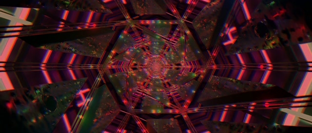 Neon Tunnel Red Fractal Kaleidoscope 21:9 Ultrawide 60fps Screensaver Vj Loop