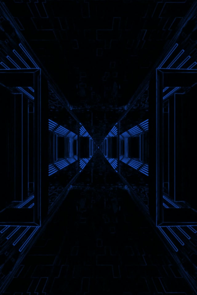 Neon Tunel Plava Mreža VJ Loop 2:3 Photo Portrait 60fps Screensaver