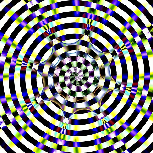 Neon Tunnel Kaleidoscope Vortex | 1:1 Square 60fps Screensaver Loop