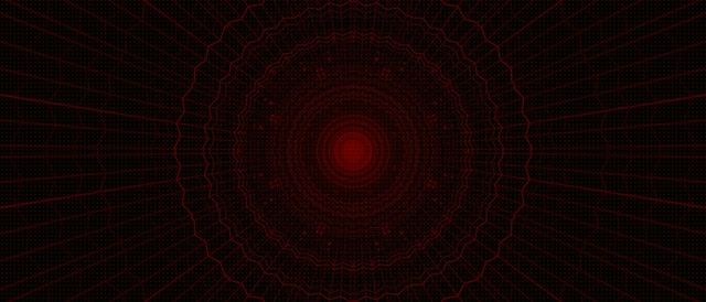 Red Neon Tunnel Rippling Circles VJ Loop 21:9 Ultrawide 60fps Screensaver