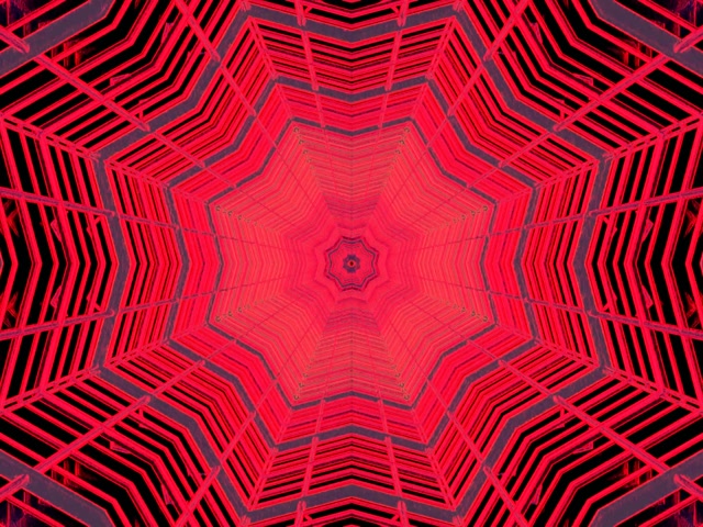 Neon Tunel Crveni Oktagon Vorteks VJ Loop 4:3 Classic 60fps Čuvar Ekrana