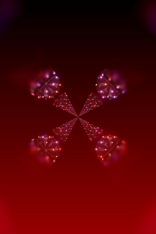 Neon Tunel Fraktal Kaleidoskop Crveni 2:3 Photo Portrait 60fps Screensaver Vj Loop