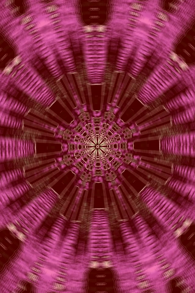 Neon Tunel Ružičasta Mandala Eksplozija Čuvar Zaslona 2:3 Photo Portrait 60fps Vj Loop