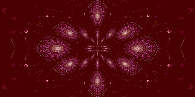 Pulsating Purple Mandala Neon Tunnel VJ Loop 2:1 Univisium 60fps Screensaver