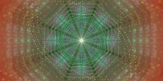 Radial Neon Tunnel VJ Loop 2:1 Univisium 60fps Screensaver Hypnotic Grid