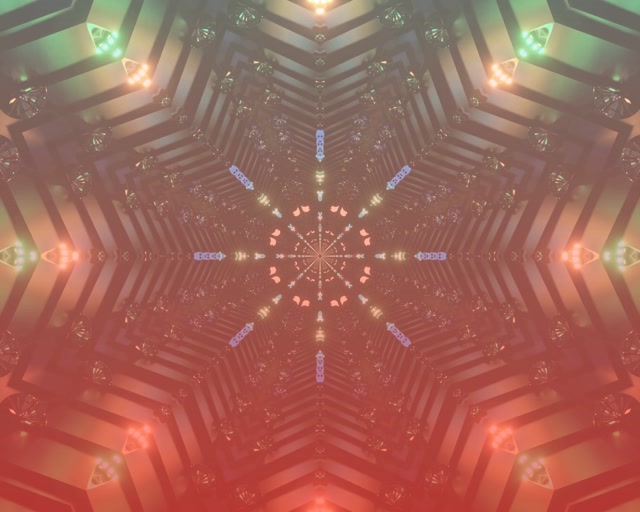 Neoncső Alagút Rózsaszín Kaleidoszkóp VJ Loop 5:4 Ipari 60fps Képernyővédő