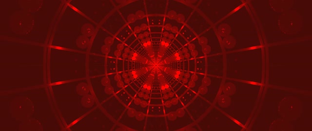 Red Neon Tunnel Kaleidoscope Burst VJ Loop 2.39:1 Cinemascope 60fps Screensaver