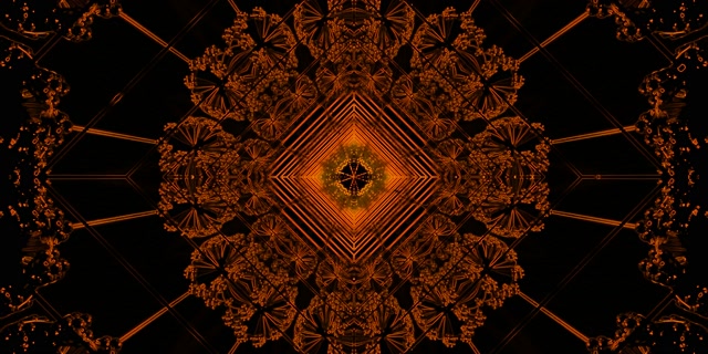 Fractal Kaleidoszkóp Neon Tunnel 2:1 Univisium 60fps Screensaver VJ Loop