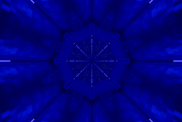 Neon Alagút Kék Kaleidoszkóp Csillag Vj Loop 3:2 Surface 60fps Képernyővédő
