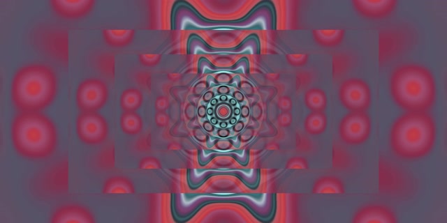 Pulsating Kaleidoscope Neon Tunnel VJ Loop 2:1 Univisium 60fps Screensaver