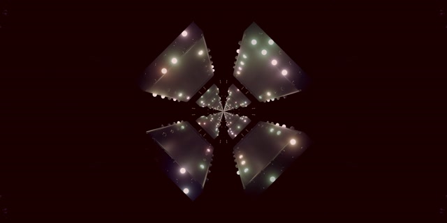 Neon Tunnel Kaleidoszkóp Virág VJ Loop 2:1 Univisium 60fps Screensaver