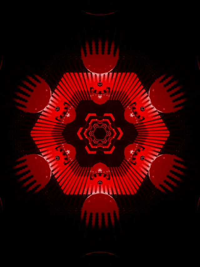 Neon Alagút Fraktál Kaleidoszkóp Kitörés 3:4 iPad Álló 60fps Képernyővédő VJ Loop