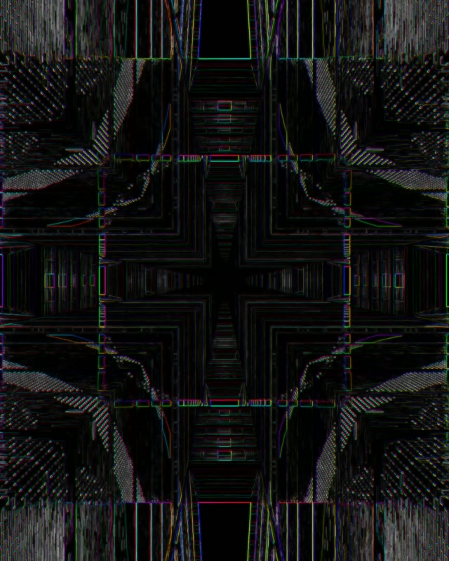 Neon Tunnel Kaleidoscope Cross | VJ Loop 60fps 4:5 Instagram Screensaver
