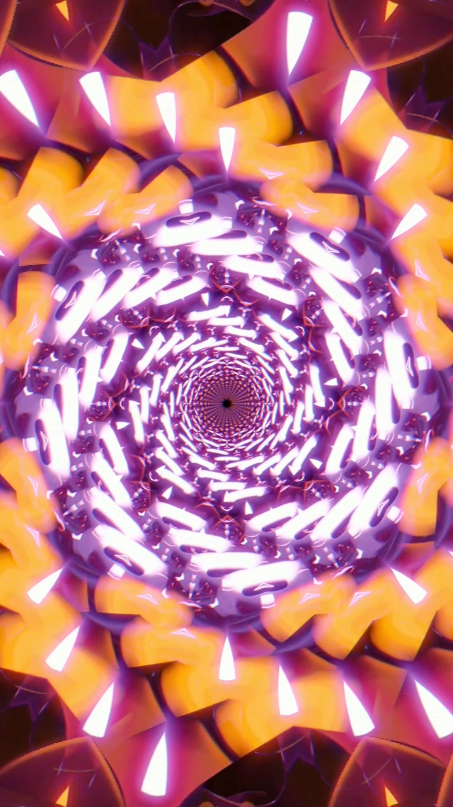 Pulsating Neon Tunnel Vortex | 9:16 Reels 60fps Screensaver Loop