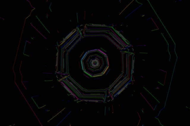 Neon Tunnel Concentric Octagon Vortex | 3:2 Surface 60fps VJ Loop Screensaver