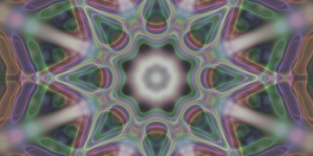 Symmetrical Kaleidoscope Neon Tunnel VJ Loop 2:1 Univisium 60fps Screensaver