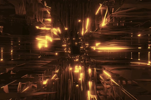 Golden Grid Neon Tunnel Vortex | 3:2 Surface 60fps Screensaver Loop