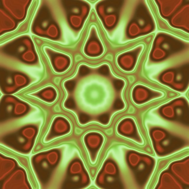 Pulsating Kaleidoscope Neon Tunnel VJ Loop 1:1 60fps Screensaver Animation