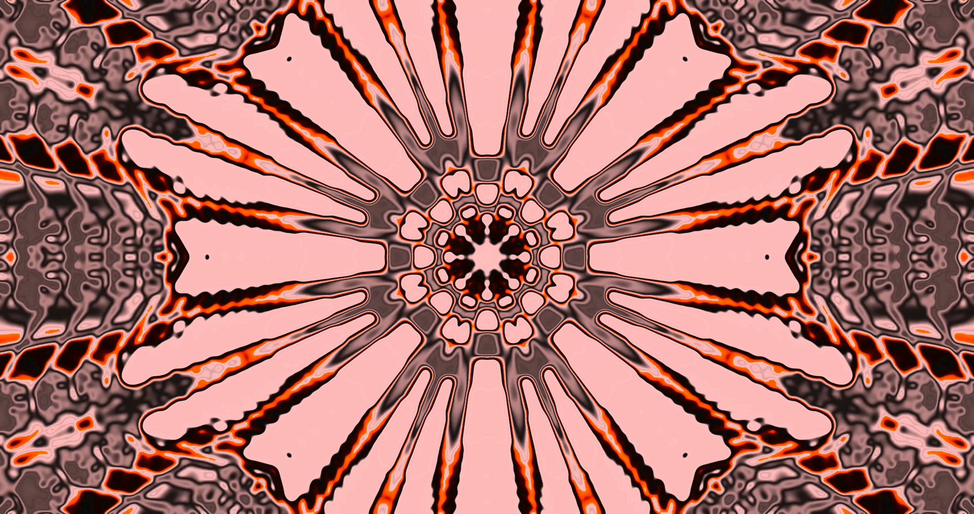 Terowongan Neon Pink Kaleidoskop 4K UHD 60fps Screensaver VJ Loop