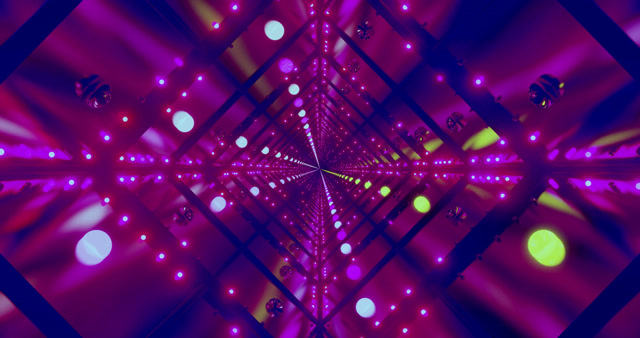 4K UHD 60fps Terowongan Neon Screensaver Windows 10 - VJLoops Latar Belakang Visual untuk Edit