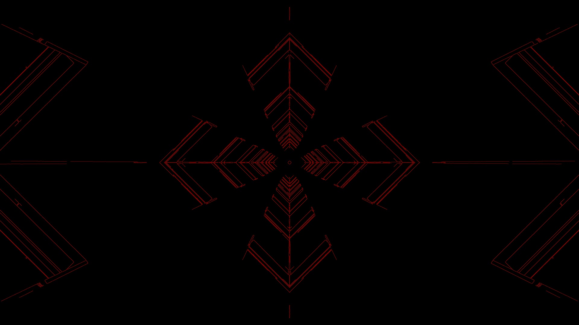 Terowongan Geometris Merah Gelap Screensaver 4K UHD 60fps Live Wallpaper