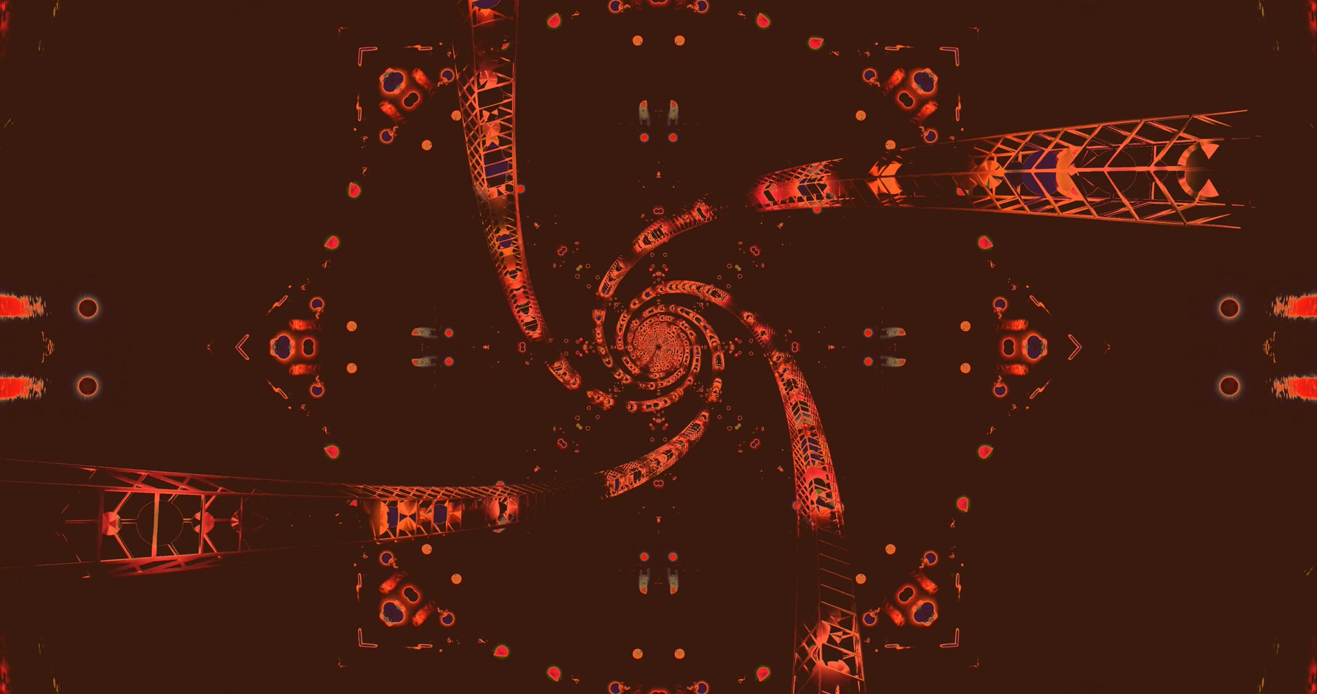 Terowongan Neon Merah Spiral Screensaver 4K UHD 60fps Vj Loop