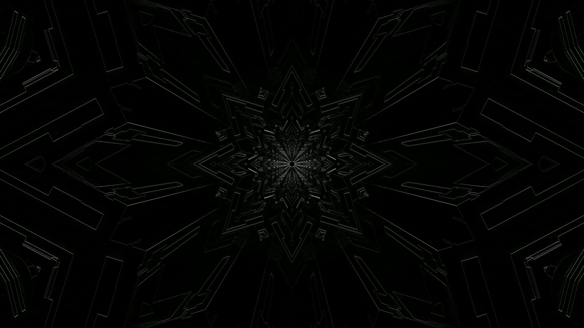 Terowongan Neon Geometris Hitam Screensaver 4K UHD 60fps Live Wallpaper