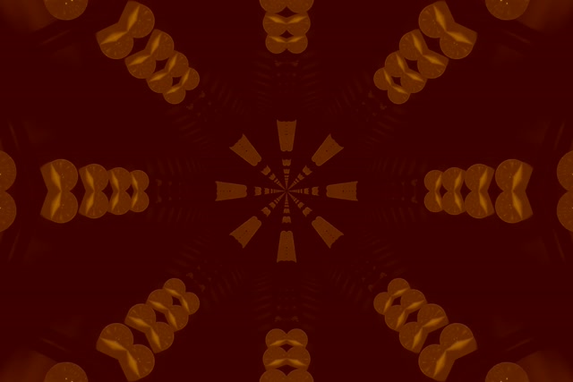 Terowongan Neon Kaleidoskop Fraktal 3:2 Surface 60fps Screensaver Vj Loop