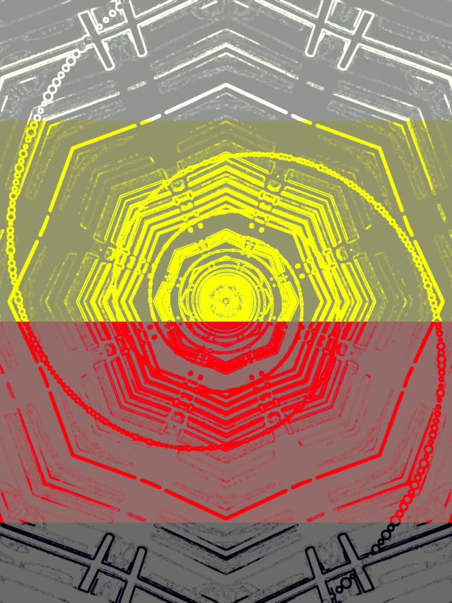 Neon Tunnel Pentagon Vortex Vj Loop 60fps Screensaver 3:4 iPad Portrait