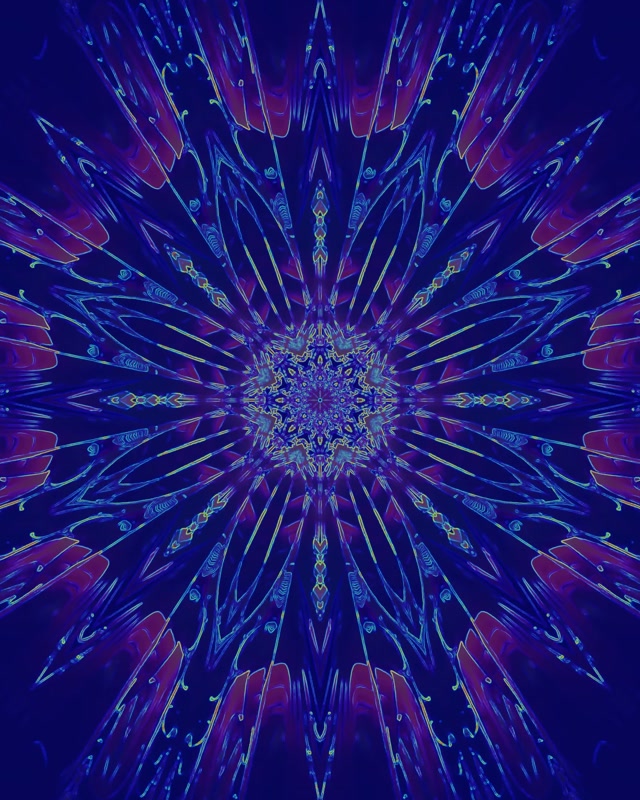 Terowongan Neon Ledakan Kaleidoskop VJ Loop 4:5 Instagram 60fps Screensaver