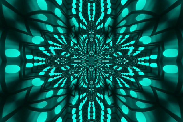 VJ Loop Terowongan Neon Mandala Fraktal Merah 3:2 Surface 60fps Screensaver