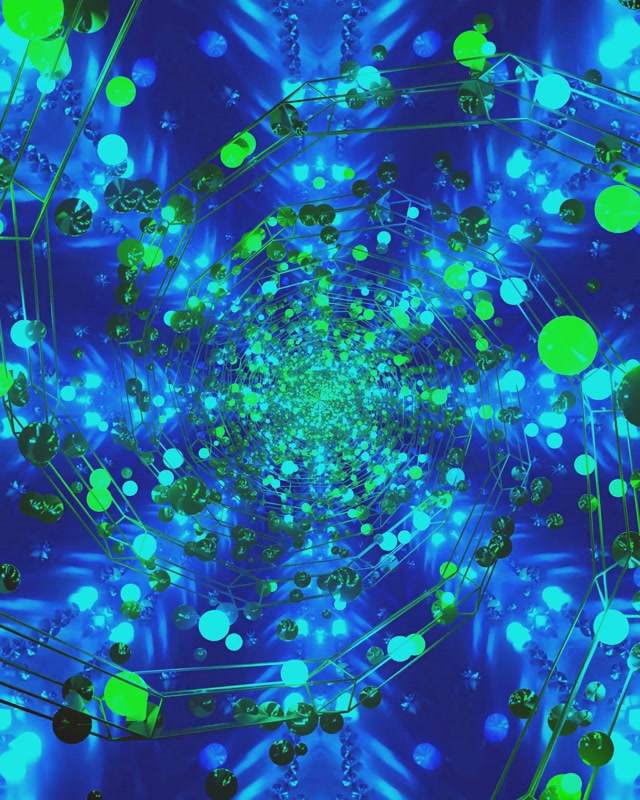 Neon Tunnel Fractal Kaleidoscope Vj Loop 4:5 Instagram 60fps Screensaver