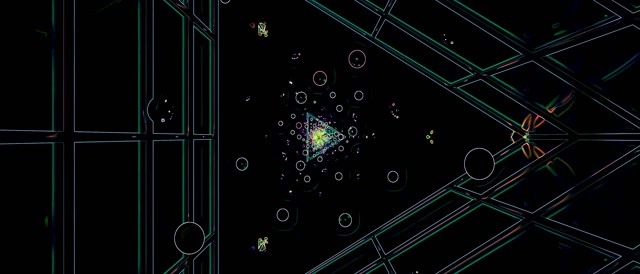 Terowongan Neon Screensaver 60fps 21:9 Ultrawide Lingkaran Hijau VJ Loop PC