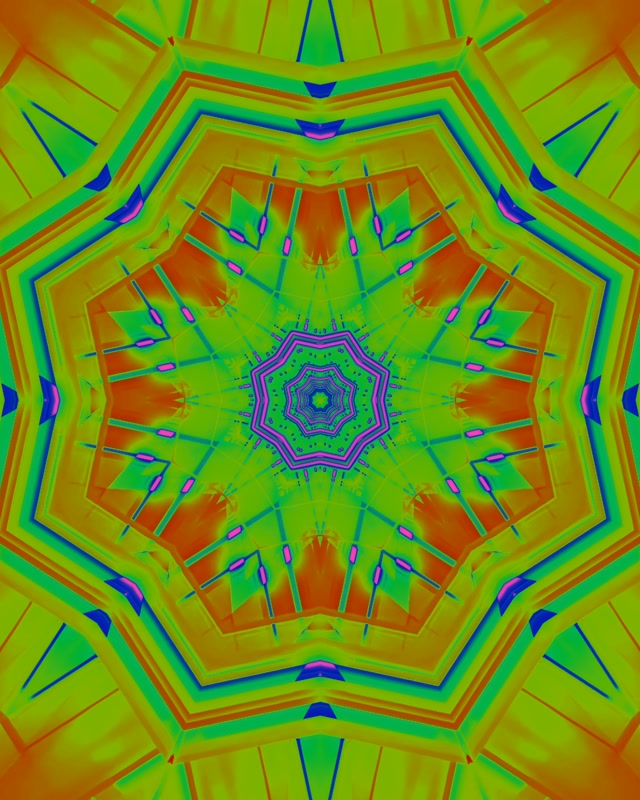Neon Tunnel Kaleidoscope Mandala 4:5 Instagram 60fps Screensaver Vj Loop