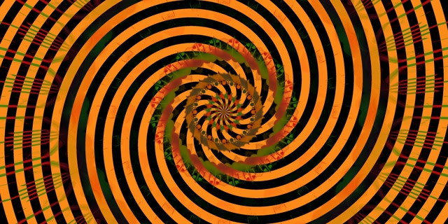 Terowongan Neon Vortex Spiral 2:1 Univisium 60fps Screensaver VJLoops