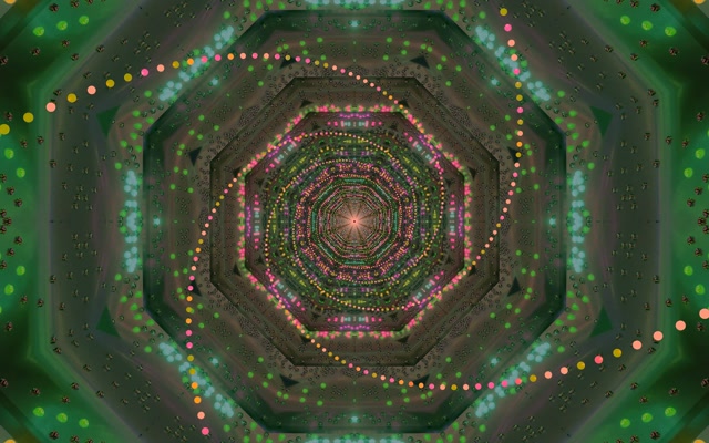 Terowongan Neon Oktagon Hijau Pink VJLoops 60fps 16:10 macbook Screensaver