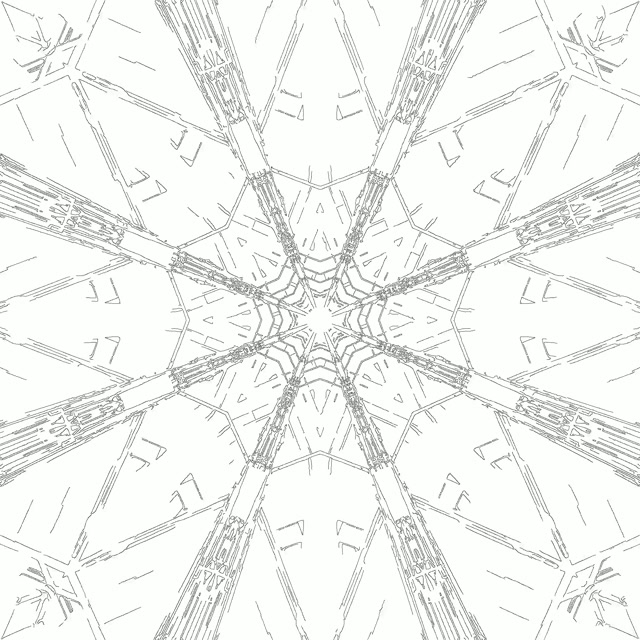 Terowongan Neon Ledakan Bintang Kaleidoskop VJLoops 1:1 Square 60fps Screensaver