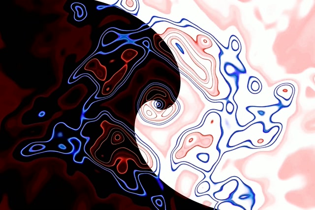 Terowongan Neon Pusaran Yin-Yang VJ Loop 3:2 Surface 60fps Screensaver