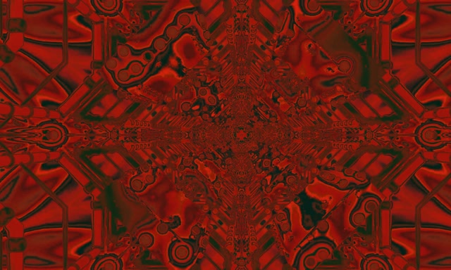 Terowongan Neon Fraktal Merah Kaleidoskop VJ Loop 5:3 Lebar 60fps Screensaver