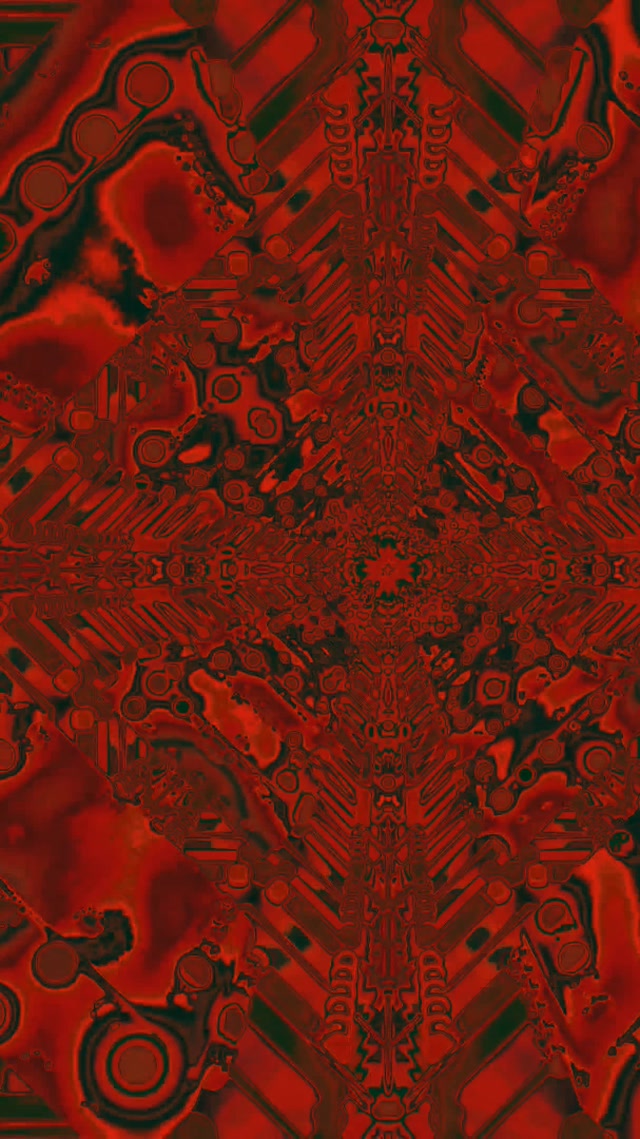 Terowongan Neon Fraktal Merah Kaleidoskop VJ Loop 9:16 Reels 60fps Screensaver