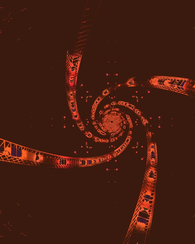 Terowongan Neon Spiral Merah Vortex VJ Loop 60fps 4:5 Instagram Screensaver